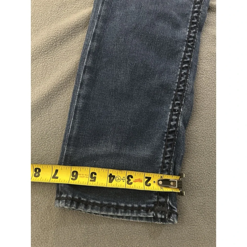 True Religion Rocco Relaxed Skinny Jeans Men's Size 36 Whiskered Denim Stretch